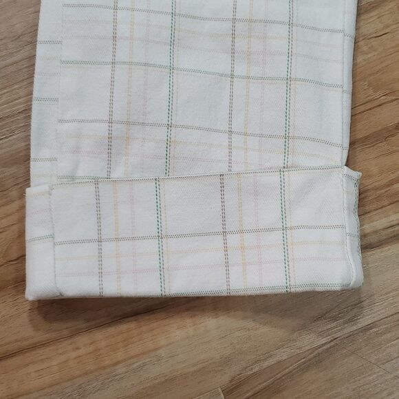 🔹️Tommy Jeans White & Pastel Plaid Cuffed Capri Pants Size 5/28 - Picture 7 of 10